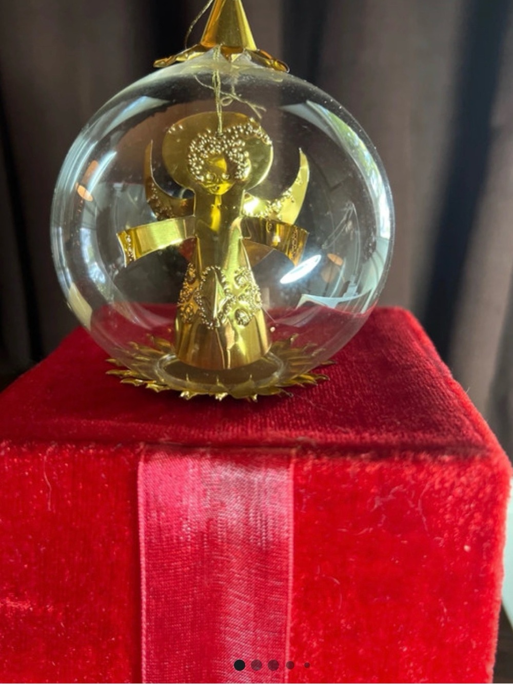 Gold Angel Glass Ornament - Home Holiday Decor